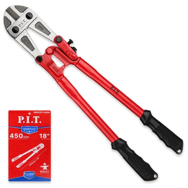 Болторез P.I.T. ADVANCE HBOC01-0450, длина 460 мм, диаметр прутка 6 мм, мягкие рукоятки