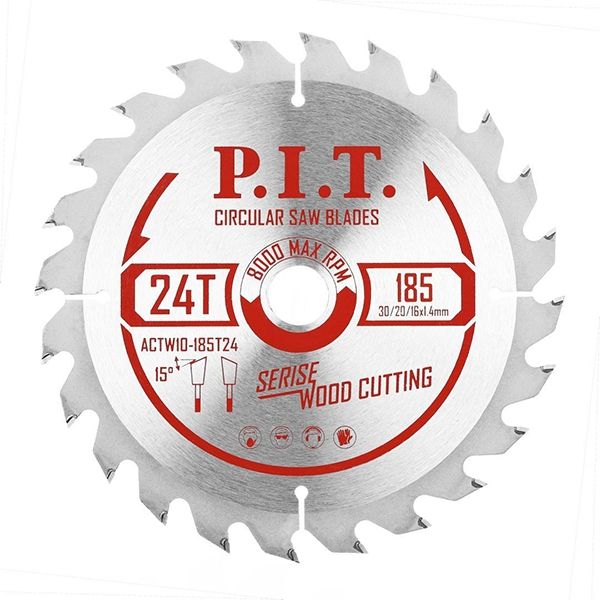 Диск пильный P.I.T. 185x30/20/16x1,4 мм 24T